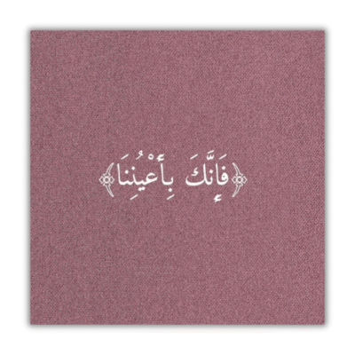 فإنك بأعيننا